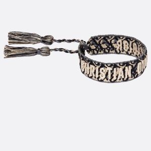 Christian Dior Friendship Bracelet Navy Oblique